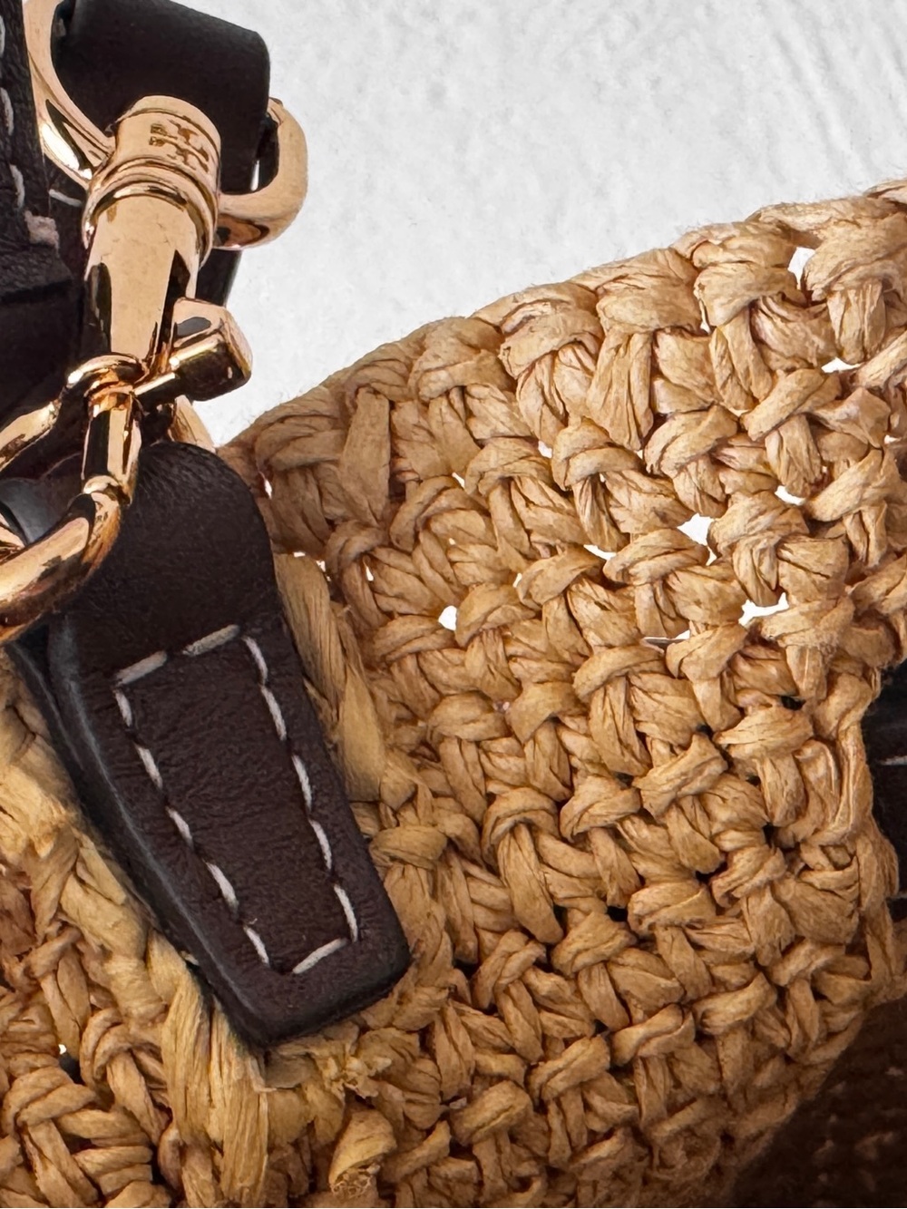 Tory Burch Romy Raffia Straw Bucket Bag - Picture 8 of 16